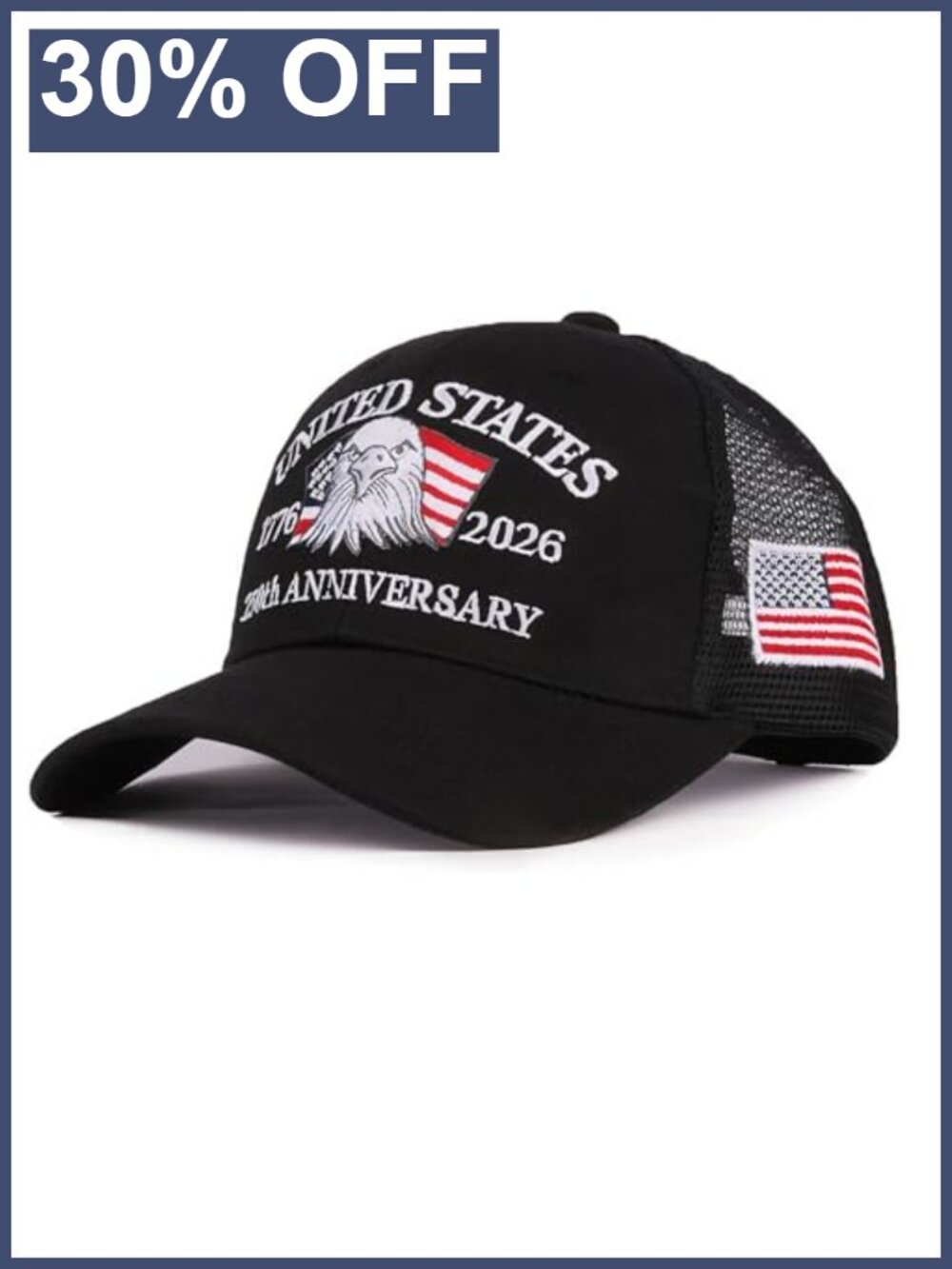 Patriotic USA Eagle Trucker Hat Adjustable Snapback Baseball Cap Mesh Back